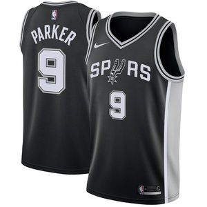 Men's Adidas San Antonio Spurs Tony Parker Black Jersey